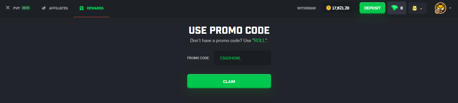 CSGORoll Referral Code